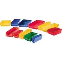 Bacs de rangement pour tablettes, 11-1/8" la x 4" H x 11-5/8" p, Jaune, Capacit&eacute; 30 lb Waymarc Industries Inc