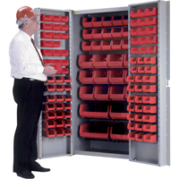 Deep-Door Combination Cabinet, 38" W x 24" D x 72" H, 36 Shelves Waymarc Industries Inc