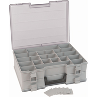 Compartment Case, Plastic, 48 Slots, 15-1/2" W x 11-3/4" D x 5" H, Grey CB500 | Waymarc Industries Inc