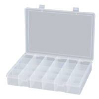 Compact Polypropylene Compartment Cases, 13-1/8" W x 9" D x 2-5/16" H, 24 Compartments CB505 | Waymarc Industries Inc