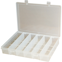 Compact Polypropylene Compartment Cases, 11" W x 6-3/4" D x 1-3/4" H, 6 Compartments Waymarc Industries Inc