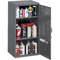 Armoires utilitaires, Acier, 2 Tablettes, 32-3/4" h x 19-7/8" la x 14-1/4" P, Gris Waymarc Industries Inc