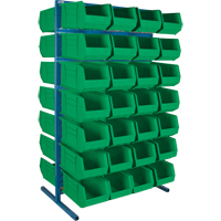 Support stationnaire deux c&ocirc;t&eacute;s pour bacs, 61" la x 56" p x 24" h, 56 bacs Waymarc Industries Inc