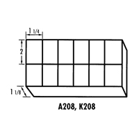 K-Resin Compartment Box, Plastic, 12 Slots, Transparent Waymarc Industries Inc
