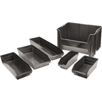 Recycled Shelf Bins, 4-1/8" W x 11-5/8" D x 4" H, 30 lbs. Capacity Waymarc Industries Inc
