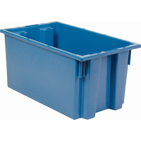Stack & Nest Totes, 9" x 18" x 11", Blue Waymarc Industries Inc