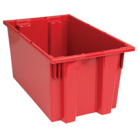 Stack & Nest Totes, 9" x 18" x 11", Red Waymarc Industries Inc