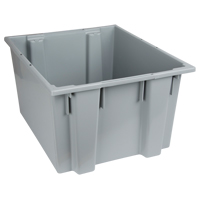 Stack & Nest Totes, 13" x 23.5" x 19.5", Grey Waymarc Industries Inc