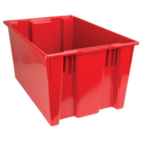 Stack & Nest Totes, 15" x 29.5" x 19.5", Red Waymarc Industries Inc