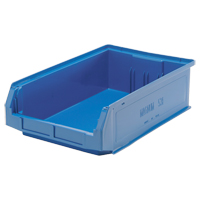 Giant Stacking Containers, 12.375" W x 19.75" D x 5.875" H, Blue Waymarc Industries Inc
