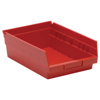 Bacs de rangement pour tablettes, 8-3/8" la x 4" H x 11-5/8" p, Rouge, Capacit&eacute; 30 lb Waymarc Industries Inc