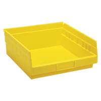 Bacs de rangement pour tablettes, 11-1/8" la x 4" H x 11-5/8" p, Jaune, Capacit&eacute; 30 lb Waymarc Industries Inc
