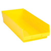 Shelf Bins, 8-3/8" W x 4" H x 17-7/8" D, Yellow, 40 lbs. Capacity Waymarc Industries Inc