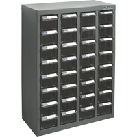 Casiers pour pi&egrave;ces KPC-500, Acier galvanis&eacute;, 32 tiroirs, 18-1/10" x 8-7/10" x 25-3/5", Gris Waymarc Industries Inc