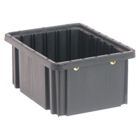 Conductive Dividable Grid Containers, Polypropylene, 8-1/4" W x 10-7/8" D x 5" H, Black Waymarc Industries Inc
