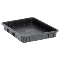 Conductive Dividable Grid Containers, Polypropylene, 17-1/2" W x 22-1/2" D x 3" H, Black Waymarc Industries Inc