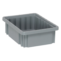 Contenants Divider Box, Plastique, 10,9" la x 8,3" p x 3,5" h, Gris Waymarc Industries Inc
