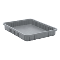 Contenants Divider Box, Plastique, 22,5" la x 17,5" p x 3" h, Gris Waymarc Industries Inc