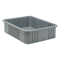 Contenants Divider Box, Plastique, 22,5" la x 17,5" p x 6" h, Gris Waymarc Industries Inc