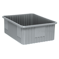 Contenants Divider Box, Plastique, 22,5" la x 17,5" p x 8" h, Gris Waymarc Industries Inc