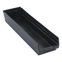 Economy Shelf Bin, 6-5/8" W x 4" H x 23-5/8" D, Black Waymarc Industries Inc