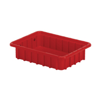 Contenants Divider Box, Poly&eacute;thyl&egrave;ne, 10,8" la x 8,3" p x 2,5" h, Rouge Waymarc Industries Inc