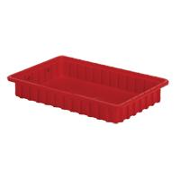 Contenants Divider Box, Poly&eacute;thyl&egrave;ne, 16,5" la x 10,9" p x 2,5" h, Rouge Waymarc Industries Inc