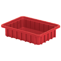 Contenants Divider Box, Poly&eacute;thyl&egrave;ne, 22,4" la x 17,4" p x 5" h, Rouge Waymarc Industries Inc