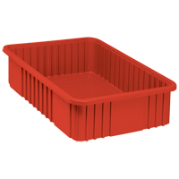 Divider Box<sup>®</sup> Containers, Plastic, 22.5" W x 17.5" D x 6" H, Red CC940 | Waymarc Industries Inc