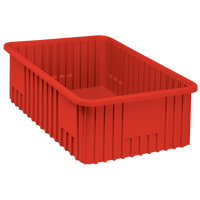 Divider Box<sup>®</sup> Containers, Plastic, 22.5" W x 17.5" D x 8" H, Red CC941 | Waymarc Industries Inc