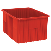 Contenants Divider Box, Plastique, 22,5" la x 17,5" p x 12" h, Rouge Waymarc Industries Inc