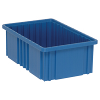 Divider Box<sup>®</sup> Containers, Plastic, 16.5" W x 10.9" D x 6" H, Blue CC949 | Waymarc Industries Inc