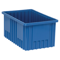 Divider Box<sup>®</sup> Containers, Plastic, 16.5" W x 10.9" D x 8" H, Blue CC950 | Waymarc Industries Inc