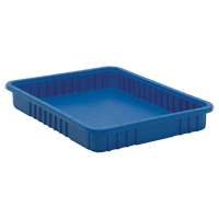 Divider Box<sup>®</sup> Containers, Plastic, 22.5" W x 17.5" D x 3" H, Blue CC951 | Waymarc Industries Inc