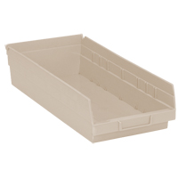 Economy Shelf Bin, 8-3/8" W x 4" H x 17-7/8" D, Ivory Waymarc Industries Inc