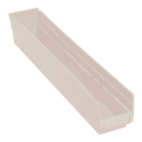Economy Shelf Bin, 4-1/8" W x 4" H x 23-5/8" D, Ivory Waymarc Industries Inc