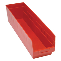 Bacs en plastique pour &eacute;tag&egrave;res Store More, 6-5/8" la x 6" H x 23-5/8" p, Rouge, Capacit&eacute; 90 lb Waymarc Industries Inc
