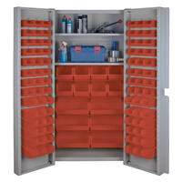 Deep Door Combination Cabinets, 38" W x 24" D x 72" H, Grey Waymarc Industries Inc