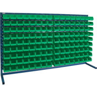 Louvered Rack with Bins, 144 Bins, 72" W x 15" D x 40" H CF365 | Waymarc Industries Inc