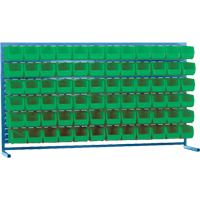 Louvered Rack with Bins, 72 Bins, 72" W x 15" D x 40" H CF367 | Waymarc Industries Inc