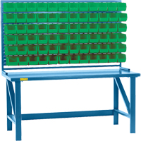 Louvered Rack with Bins, 36 Bins, 72" W x 15" D x 40" H CF369 | Waymarc Industries Inc