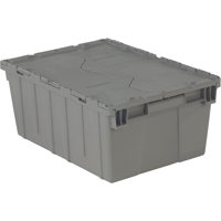 Contenants de distribution Flipak en plastique poly&eacute;thyl&egrave;ne (PE), 21,9" x 15,2" x 9,3", Gris Waymarc Industries Inc