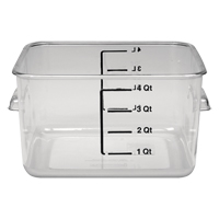 Rubbermaid<sup>®</sup> Space Saving Square Container, Plastic, 3.8 L Capacity, Clear CF706 | Waymarc Industries Inc