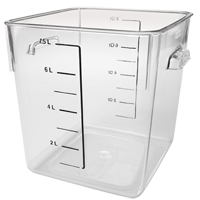 Rubbermaid<sup>®</sup> Space Saving Square Container, Plastic, 7.6 L Capacity, Clear CF707 | Waymarc Industries Inc