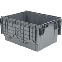 Contenants de distribution Flipak en plastique poly&eacute;thyl&egrave;ne (PE), 27,9" x 20,9" x 15,2", Gris Waymarc Industries Inc