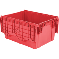 Contenants de distribution Flipak en plastique poly&eacute;thyl&egrave;ne (PE), 27,9" x 20,9" x 15,2", Rouge Waymarc Industries Inc