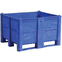 Pallet Container, 40"/47.25" D x 48"/39.4" W x 29"/29.1" H, 1543 lbs./2650 lbs. Capacity, Blue CF802 | Waymarc Industries Inc