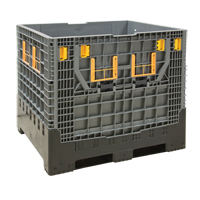 Contenant de vrac pliable, 47,2" lo x 39,4" la x 39,4" h, Gris Waymarc Industries Inc
