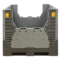 Contenant de vrac pliable, 47,2" lo x 39,4" la x 39,4" h, Gris Waymarc Industries Inc