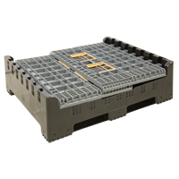 Contenant de vrac pliable, 47,2" lo x 39,4" la x 39,4" h, Gris Waymarc Industries Inc